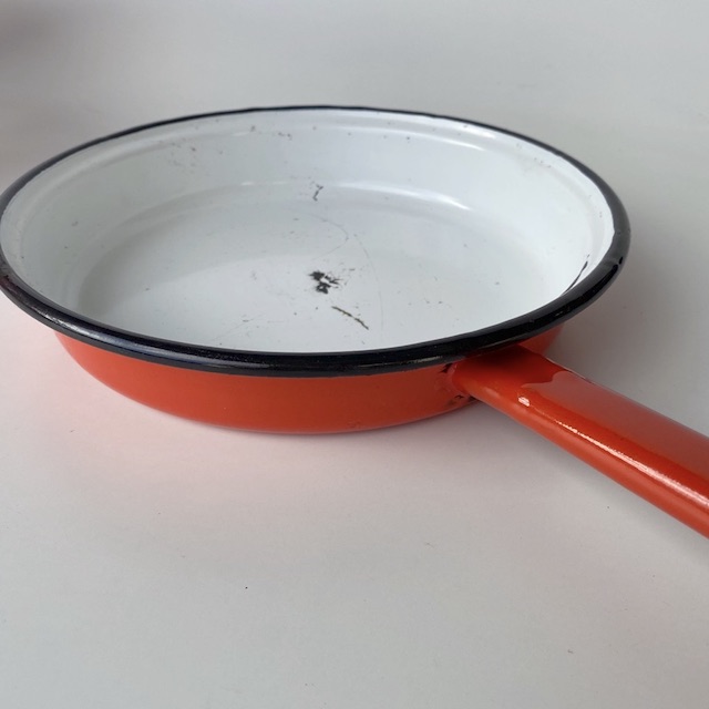 POTS n PANS, Orange Enamel Frypan